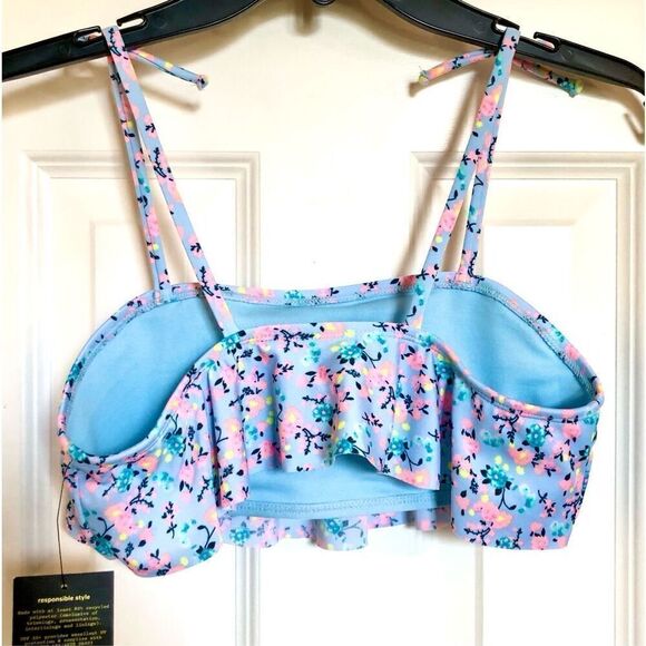 ART CLASS - NWT - Girls Sz XL (14-16) Daisy Dreams Floral Print Flounce Swim Top - Picture 6 of 11